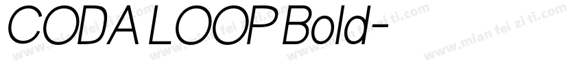 CODA LOOP Bold字体转换
